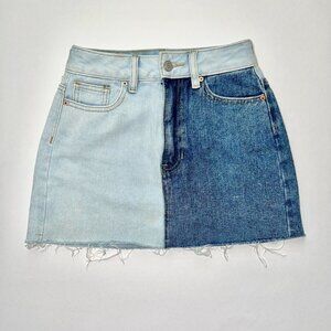 Denim Two-toned miniskirt